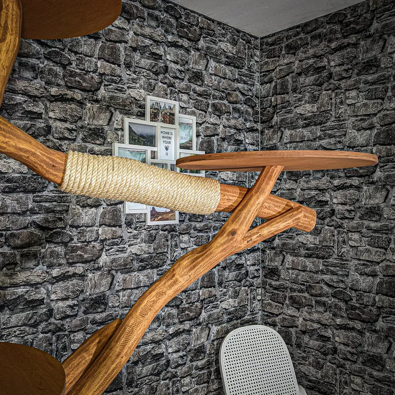 Outdoor Naturkratzbaum 3321 Kratzbaum Natur Holz Design 237 cm hoch Katzenbaum