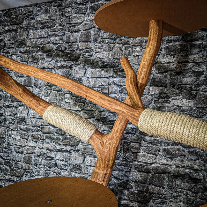 Outdoor Naturkratzbaum 3321 Kratzbaum Natur Holz Design 237 cm hoch Katzenbaum