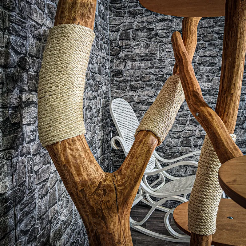 Outdoor Naturkratzbaum 3321 Kratzbaum Natur Holz Design 237 cm hoch Katzenbaum