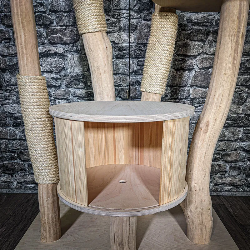 Naturkratzbaum 3431 Kratzbaum Natur Holz Design 175 cm hoch Katzenbaum