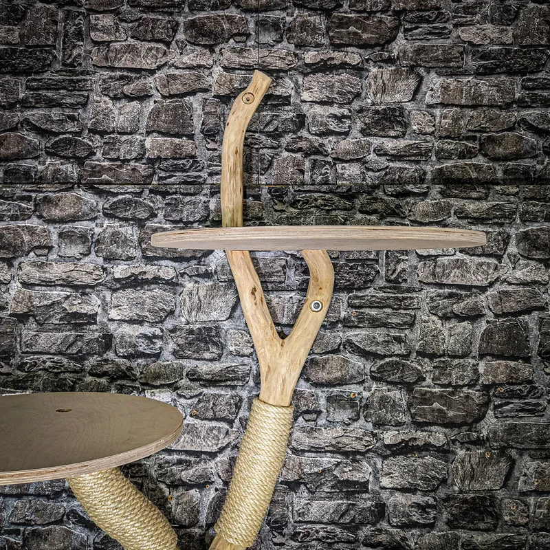 Wandkratzbaum 3427 Naturkratzbaum 158 cm lang Kratzbaum Natur Holz Design