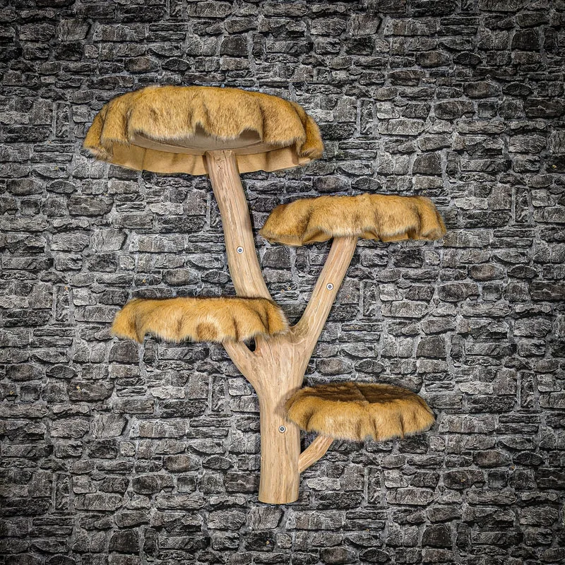 Wandkratzbaum 3426 Naturkratzbaum 118 cm lang Kratzbaum Natur Holz Design