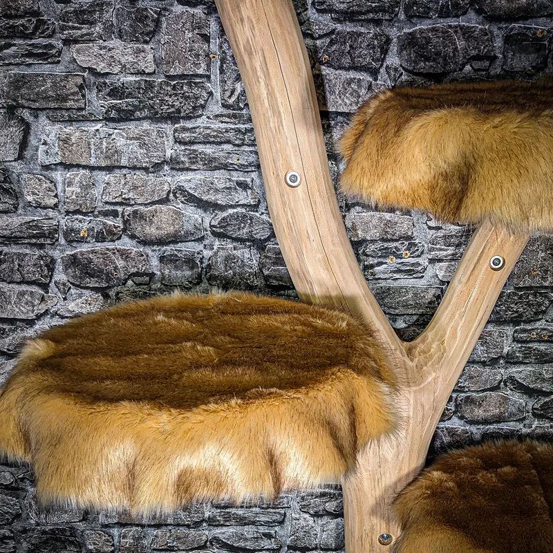 Wandkratzbaum 3426 Naturkratzbaum 118 cm lang Kratzbaum Natur Holz Design