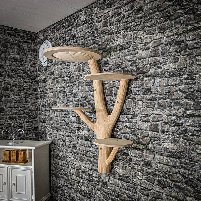 Wandkratzbaum 3426 Naturkratzbaum 118 cm lang Kratzbaum Natur Holz Design