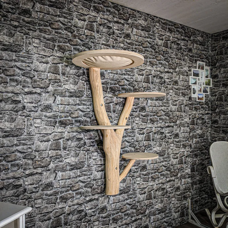 Wandkratzbaum 3426 Naturkratzbaum 118 cm lang Kratzbaum Natur Holz Design