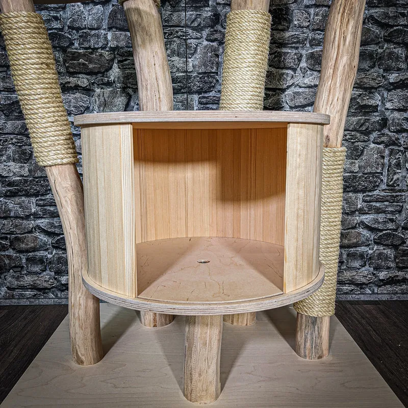 Naturkratzbaum 3424 Kratzbaum Natur Holz Design 175 cm hoch Katzenbaum