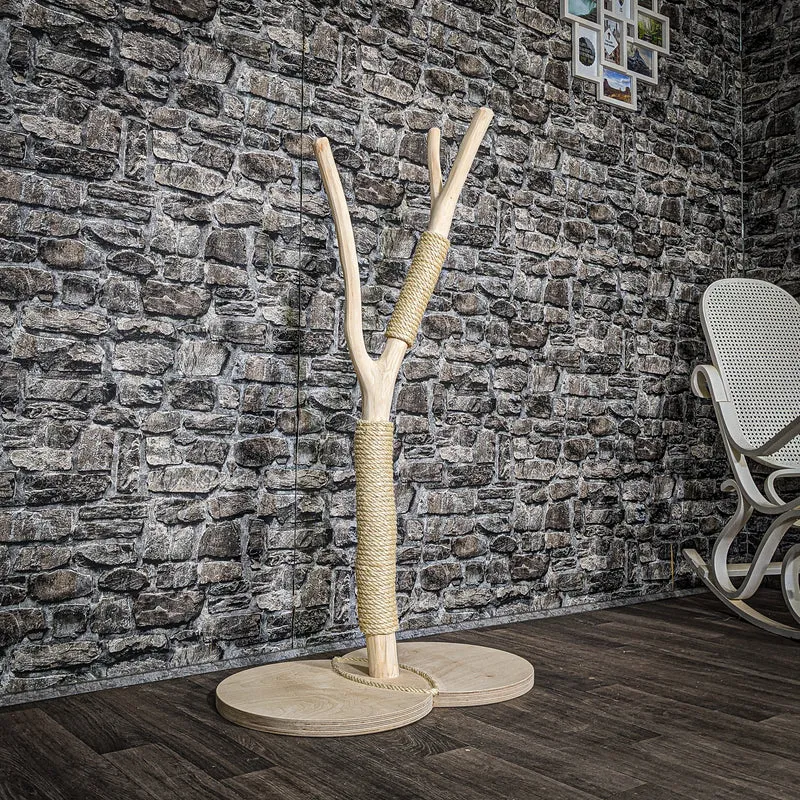 RESERVIERT Kratzstamm 3420 Natur Holz Design Kratzbaum 118 cm hoch Naturkratzbaum