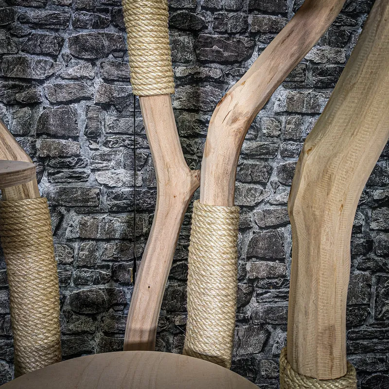 Naturkratzbaum 3419 Kratzbaum Natur Holz Design 173 cm hoch Katzenbaum