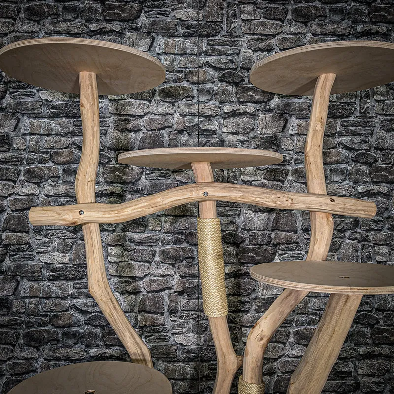 Naturkratzbaum 3419 Kratzbaum Natur Holz Design 173 cm hoch Katzenbaum