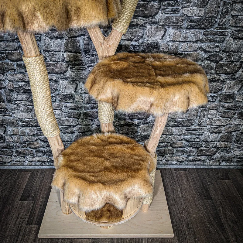 Naturkratzbaum 3418 Kratzbaum Natur Holz Design 160 cm hoch Katzenbaum