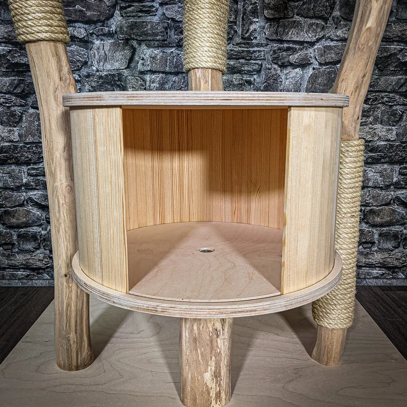 Naturkratzbaum 3418 Kratzbaum Natur Holz Design 160 cm hoch Katzenbaum