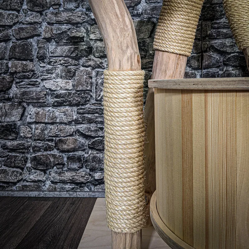 Naturkratzbaum 3414 Kratzbaum Natur Holz Design 170 cm hoch Katzenbaum