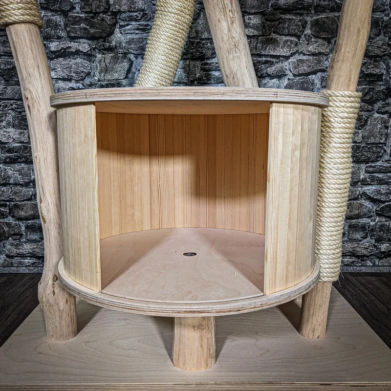 Naturkratzbaum 3412 Kratzbaum Natur Holz Design 190 cm hoch Katzenbaum