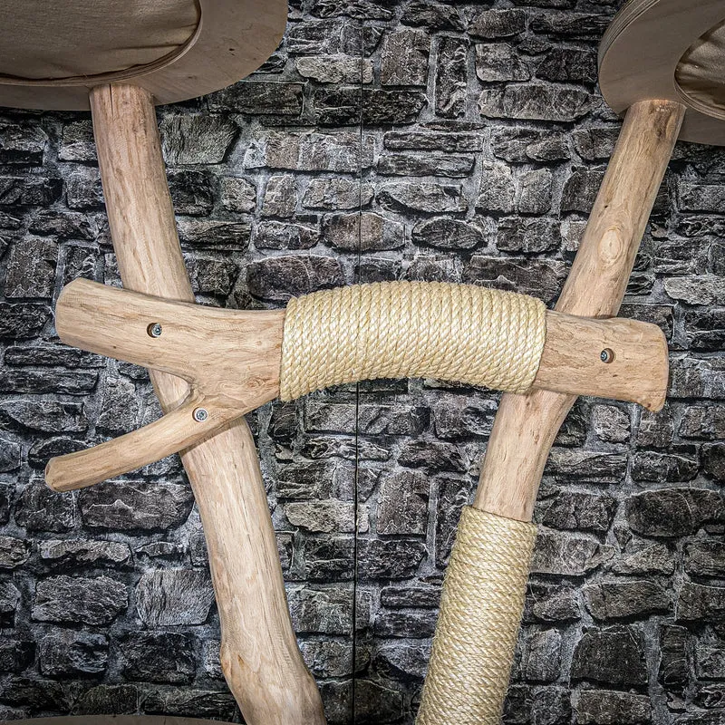 Naturkratzbaum 3412 Kratzbaum Natur Holz Design 190 cm hoch Katzenbaum