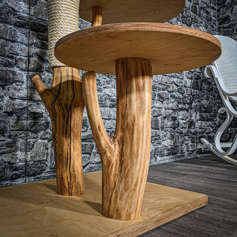 Naturkratzbaum 3410 Kratzbaum Natur Holz Design 134 cm hoch Katzenbaum