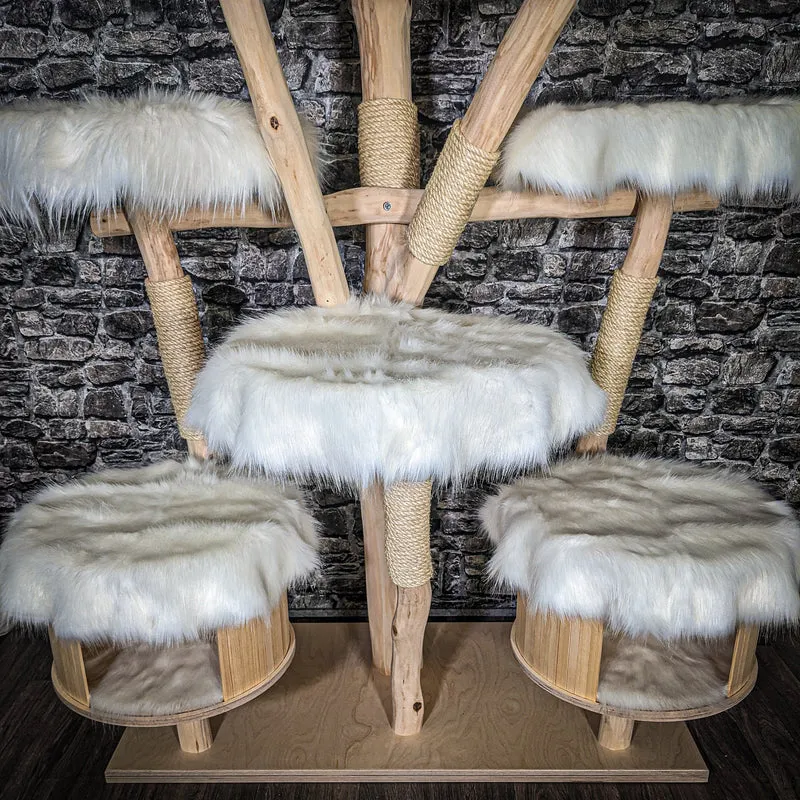 Naturkratzbaum 3404 Kratzbaum Natur Holz Design 210 cm hoch Katzenbaum