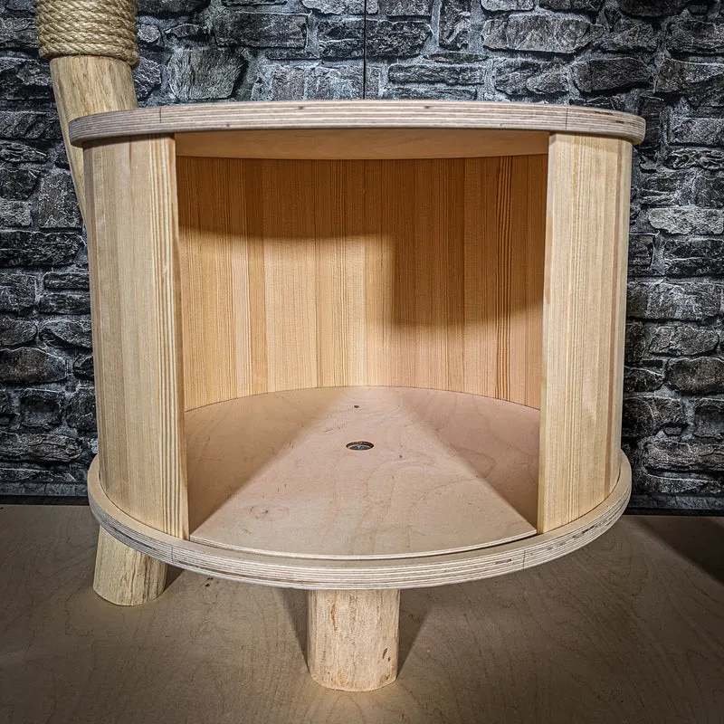 Naturkratzbaum 3403 Kratzbaum Natur Holz Design 202 cm hoch Katzenbaum