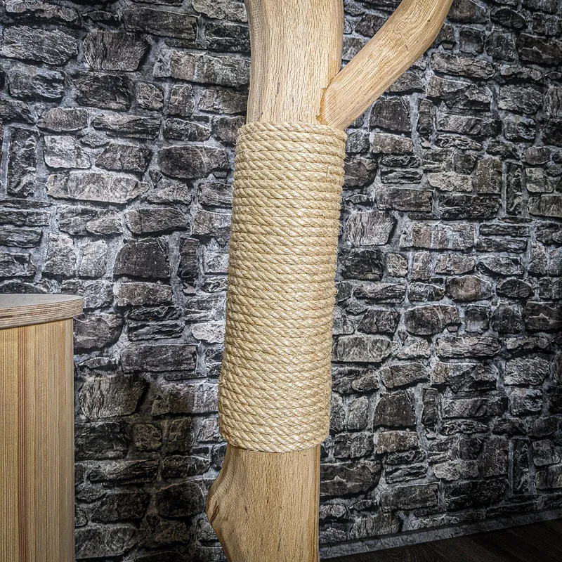 Naturkratzbaum 3403 Kratzbaum Natur Holz Design 202 cm hoch Katzenbaum