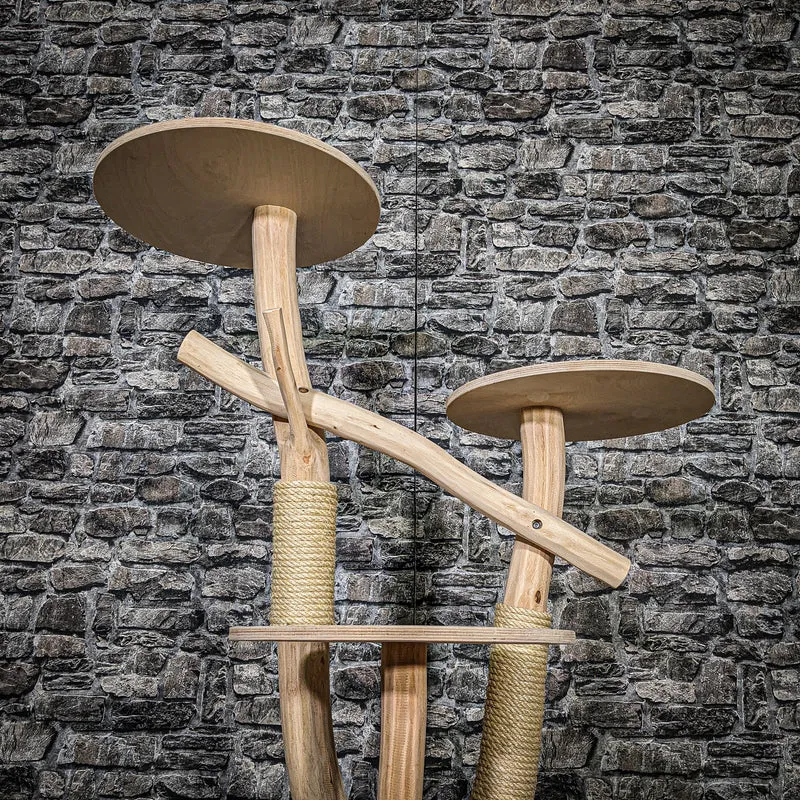 Naturkratzbaum 3402 Kratzbaum Natur Holz Design 123 cm hoch Katzenbaum