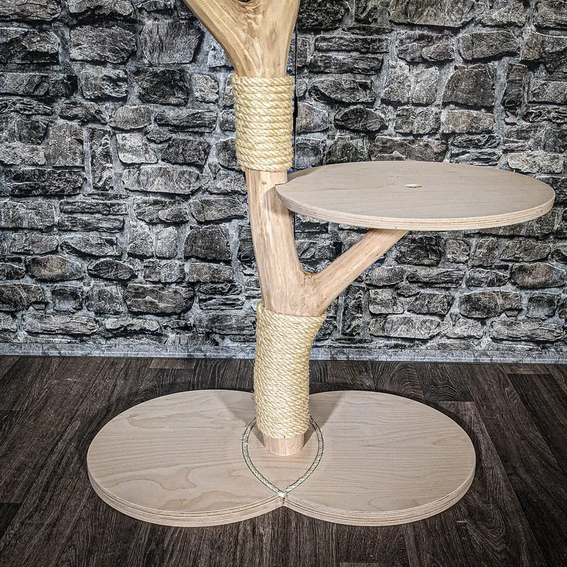 Naturkratzbaum 3399 Kratzbaum Natur Holz Design 85 cm hoch Katzenbaum
