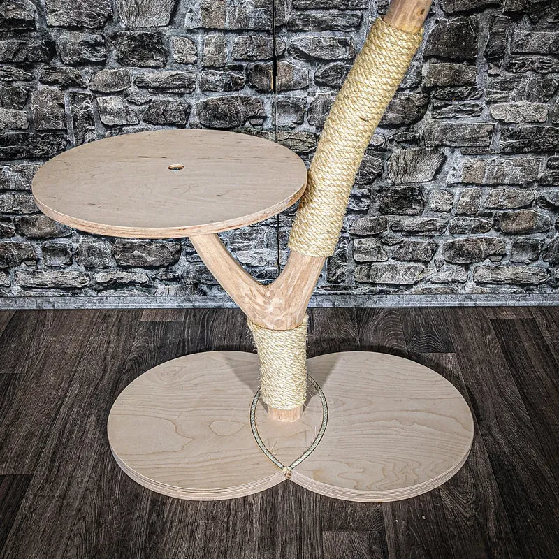 Naturkratzbaum 3397 Kratzbaum Natur Holz Design 82 cm hoch Katzenbaum