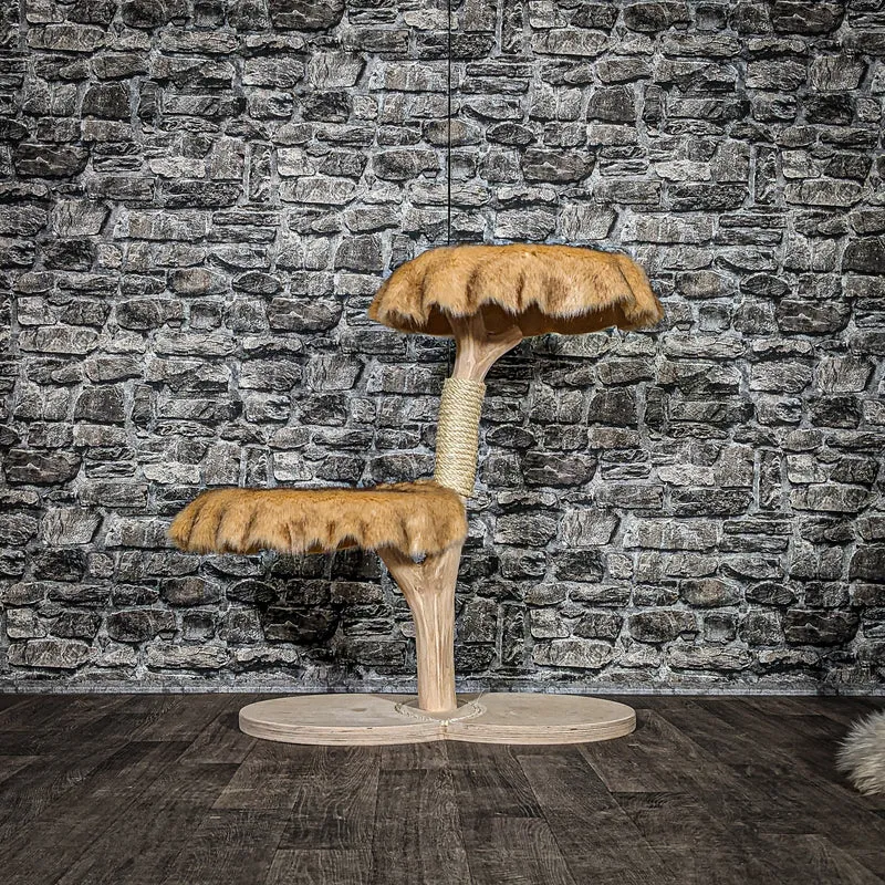 Naturkratzbaum 3396 Kratzbaum Natur Holz Design 80 cm hoch Katzenbaum