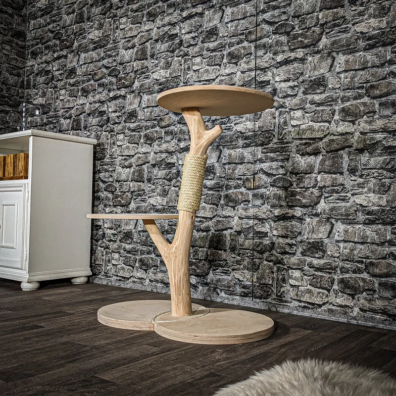 Naturkratzbaum 3396 Kratzbaum Natur Holz Design 80 cm hoch Katzenbaum