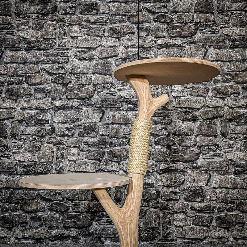 Naturkratzbaum 3396 Kratzbaum Natur Holz Design 80 cm hoch Katzenbaum