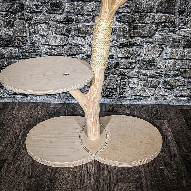Naturkratzbaum 3396 Kratzbaum Natur Holz Design 80 cm hoch Katzenbaum