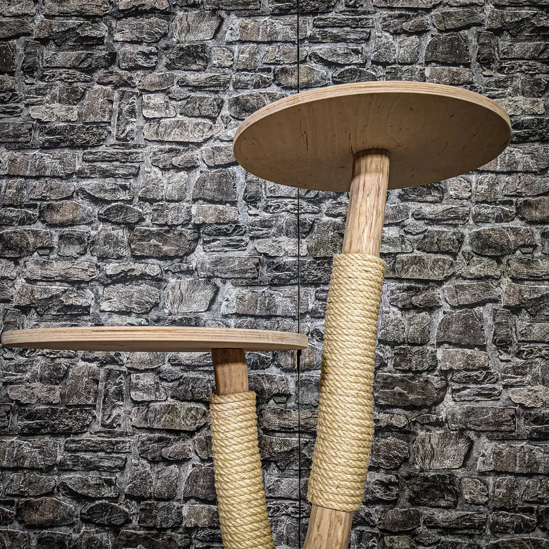 Naturkratzbaum 3393 Kratzbaum Natur Holz Design 85 cm hoch Katzenbaum