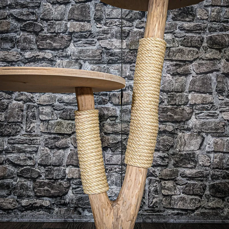 Naturkratzbaum 3393 Kratzbaum Natur Holz Design 85 cm hoch Katzenbaum