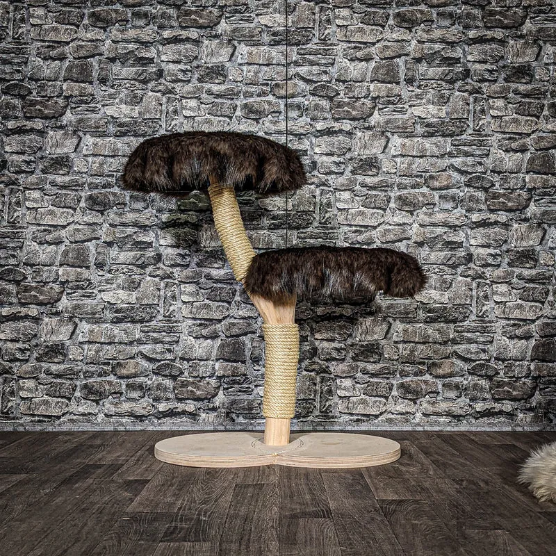 Naturkratzbaum 3392 Kratzbaum Natur Holz Design 85 cm hoch Katzenbaum