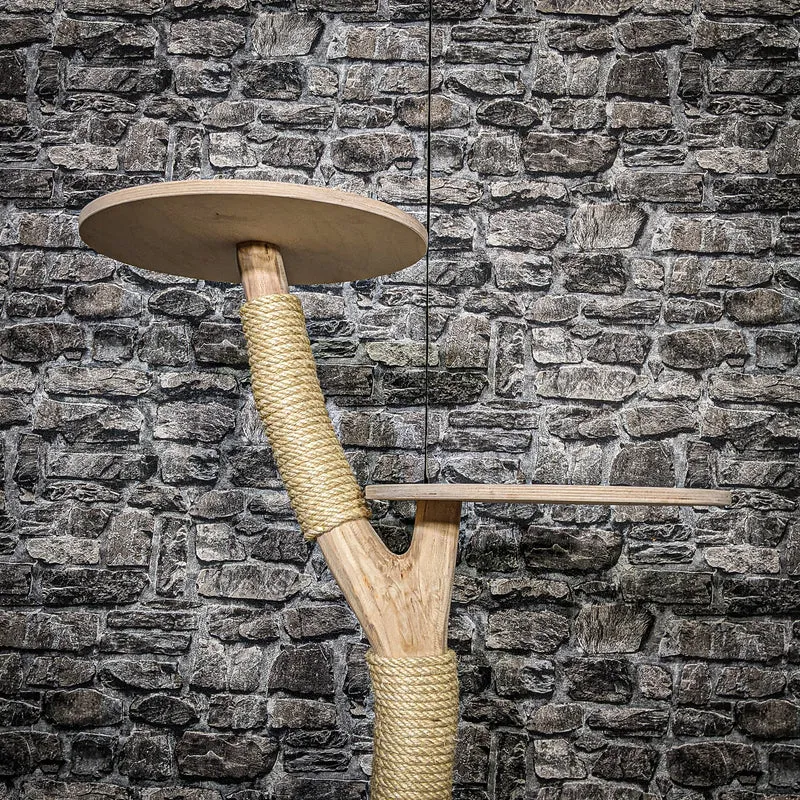 Naturkratzbaum 3392 Kratzbaum Natur Holz Design 85 cm hoch Katzenbaum