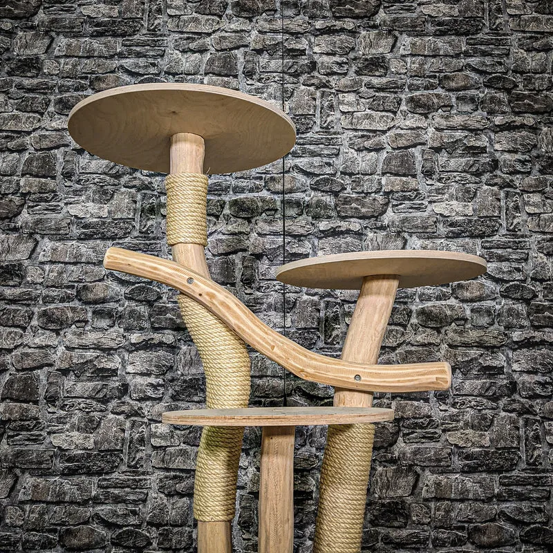 Naturkratzbaum 3388 Kratzbaum Natur Holz Design 115 cm hoch Katzenbaum