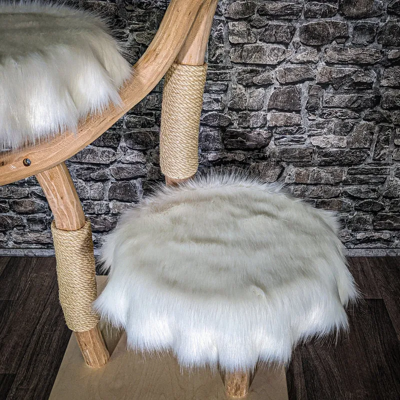 Naturkratzbaum 3375 Kratzbaum Natur Holz Design 122 cm hoch Katzenbaum