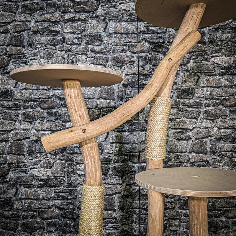 Naturkratzbaum 3375 Kratzbaum Natur Holz Design 122 cm hoch Katzenbaum
