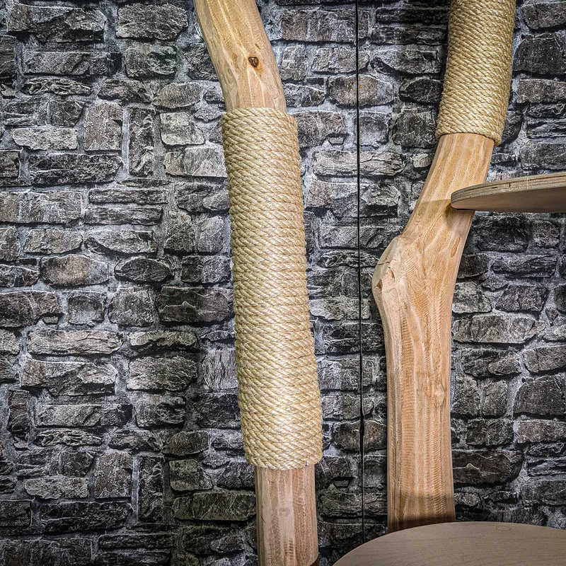 Naturkratzbaum 3367 Kratzbaum Natur Holz Design 173 cm hoch Katzenbaum