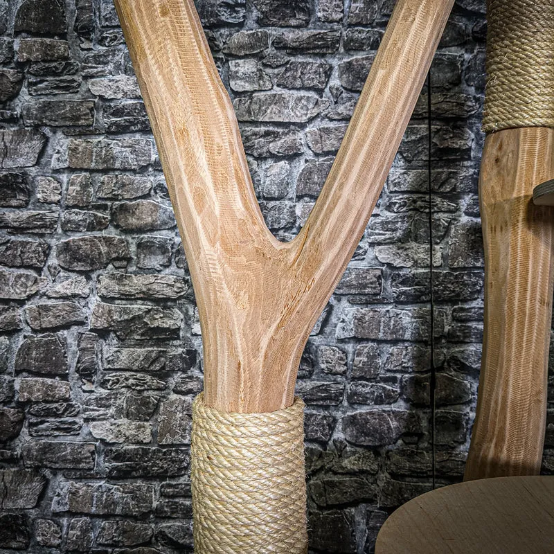 Naturkratzbaum 3366 Kratzbaum Natur Holz Design 204 cm hoch Katzenbaum