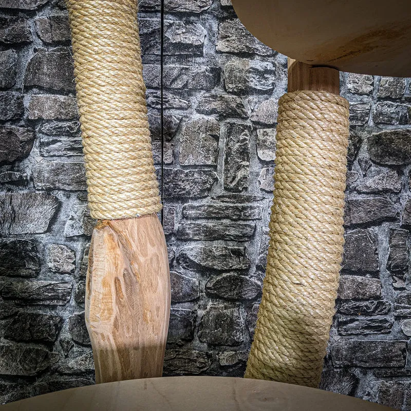 Naturkratzbaum 3365 Kratzbaum Natur Holz Design 174 cm hoch Katzenbaum