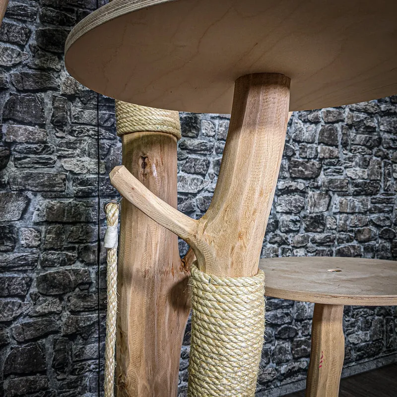 Naturkratzbaum 3362 Kratzbaum Natur Holz Design 208 cm hoch Katzenbaum