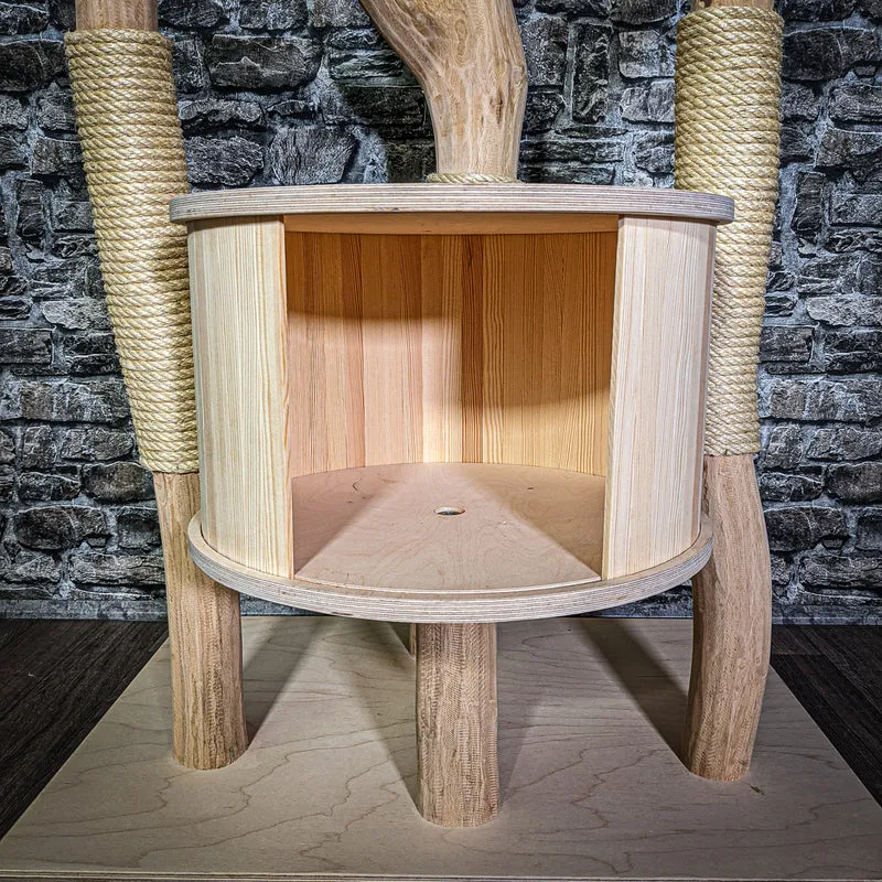Naturkratzbaum 3359 Kratzbaum Natur Holz Design 200 cm hoch Katzenbaum