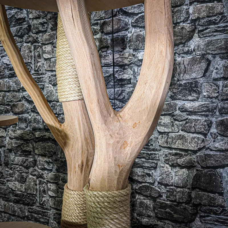 Naturkratzbaum 3359 Kratzbaum Natur Holz Design 200 cm hoch Katzenbaum