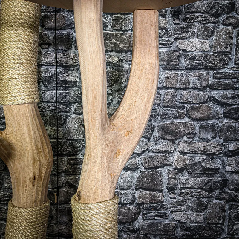 Naturkratzbaum 3359 Kratzbaum Natur Holz Design 200 cm hoch Katzenbaum
