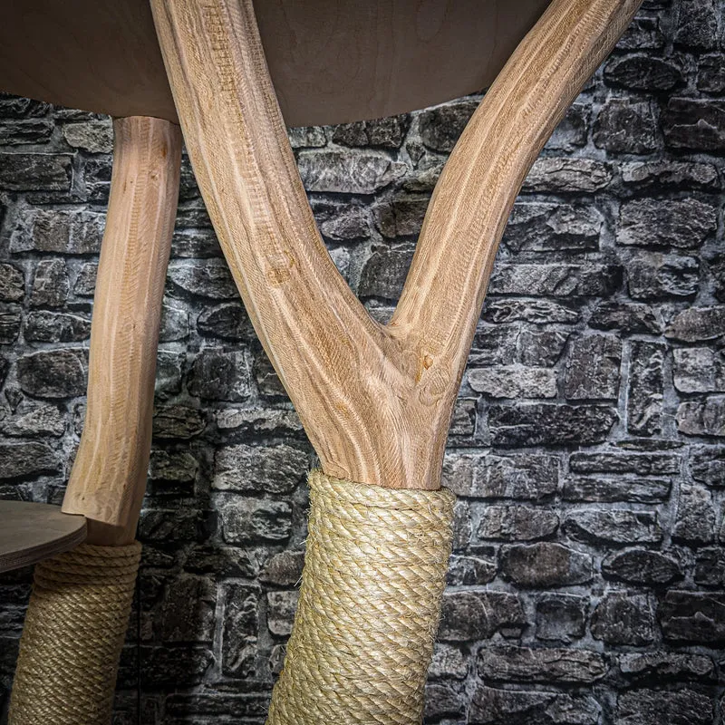 Naturkratzbaum 3358 Kratzbaum Natur Holz Design 205 cm hoch Katzenbaum