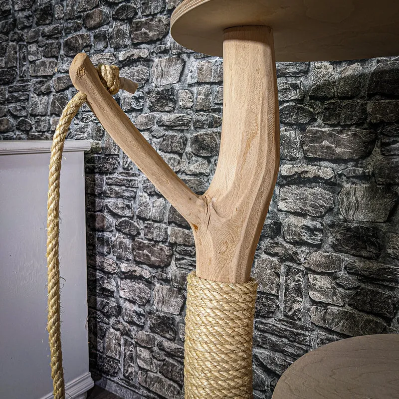 Naturkratzbaum 3358 Kratzbaum Natur Holz Design 205 cm hoch Katzenbaum