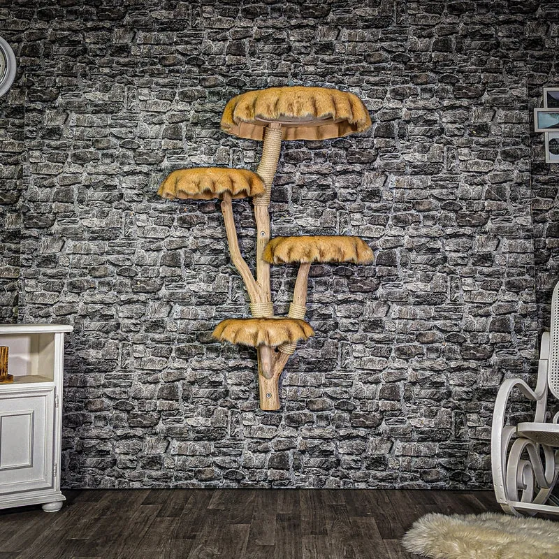 Wandkratzbaum 3354 Naturkratzbaum 138 cm hoch Kratzbaum Natur Holz Design