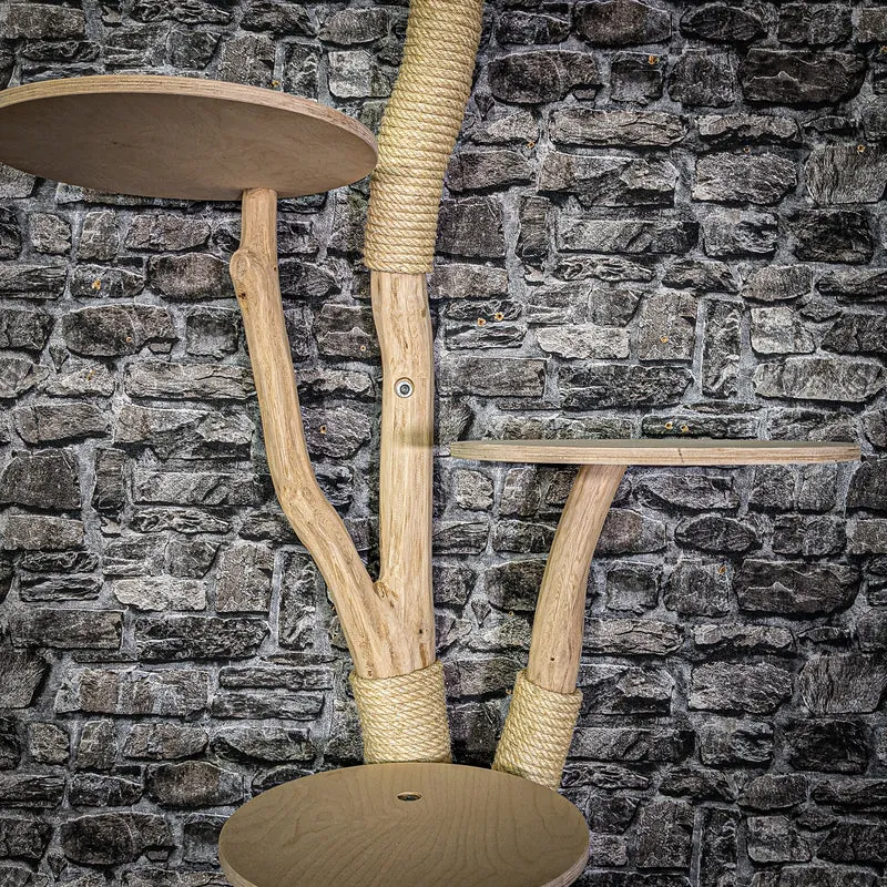 Wandkratzbaum 3354 Naturkratzbaum 138 cm hoch Kratzbaum Natur Holz Design