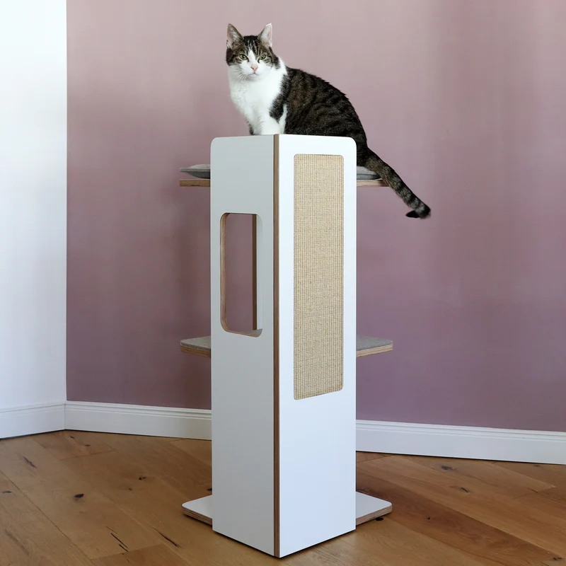 KRATZ- & LIEGETURM für Katzen mit Kratzfläche