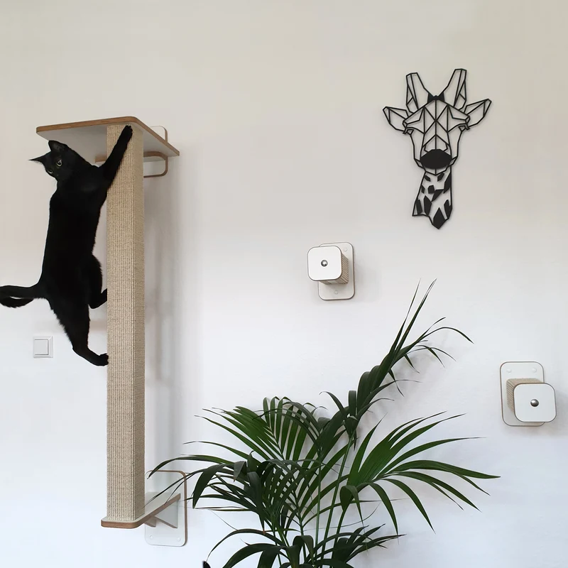 KATZENARTistik | Kletterwand Set - 1 KLETTERSTAMM + 2 Hüpfstämme