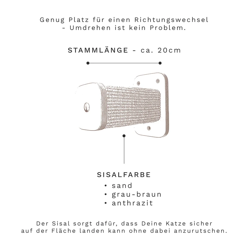 KATZENA(R)Thletik | Kletterwand Set - 3 HÜPFSTÄMME für Katzen